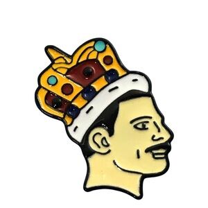Freddie Mercury Queen Crown Enamel Pin Colorful Rock Music Collectible NEW